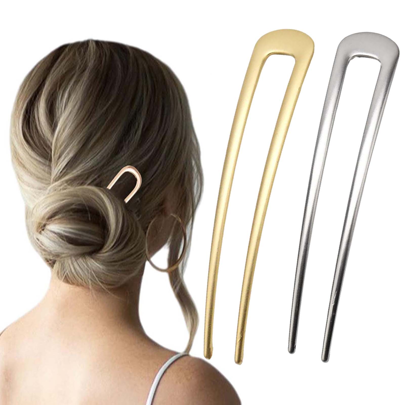 Women Accessories On Sale - กิ๊บติดผมรูปตัวยูแบบฝรั่งเศส วินเทจ ทำจากโลหะ สำหรับผู้หญิง ผมหนา อุปกรณ์จัดแต่งทรงผม