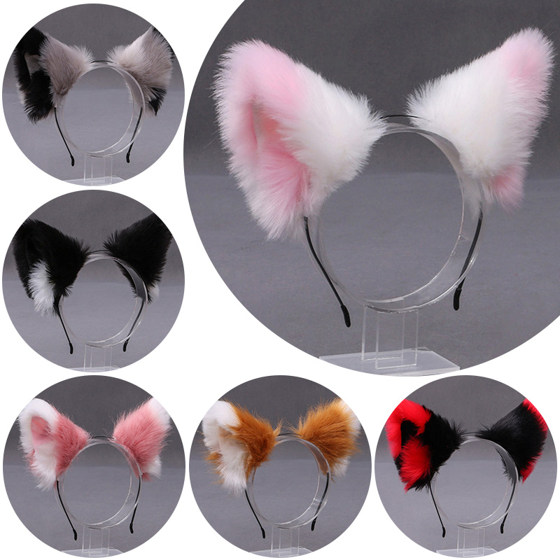 Women Accessories On Sale - ที่คาดผมหูแมวขนฟูนุ่ม น่ารัก สไตล์คอสเพลย์ สำหรับสาวๆ ผู้หญิง งานปาร์ตี้แฟนซี