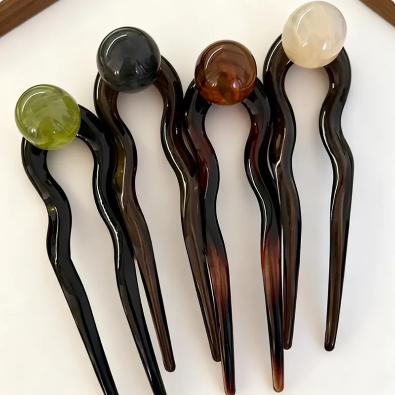 Women Accessories On Sale - กิ๊บติดผมรูปตัว U สีแฟชั่นประดับมุก กิ๊บหนีบผมทรงปิ่นปักผมหวานๆ ทันสมัย ทำจากอะคริลิก