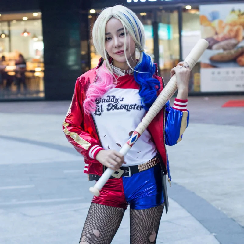 Women'S Harley Quinn Accessories - ชุดคอสเพลย์ฮาร์ลีย์ ควินน์ อนิเมะ Suicide Squad ชุดเดรส