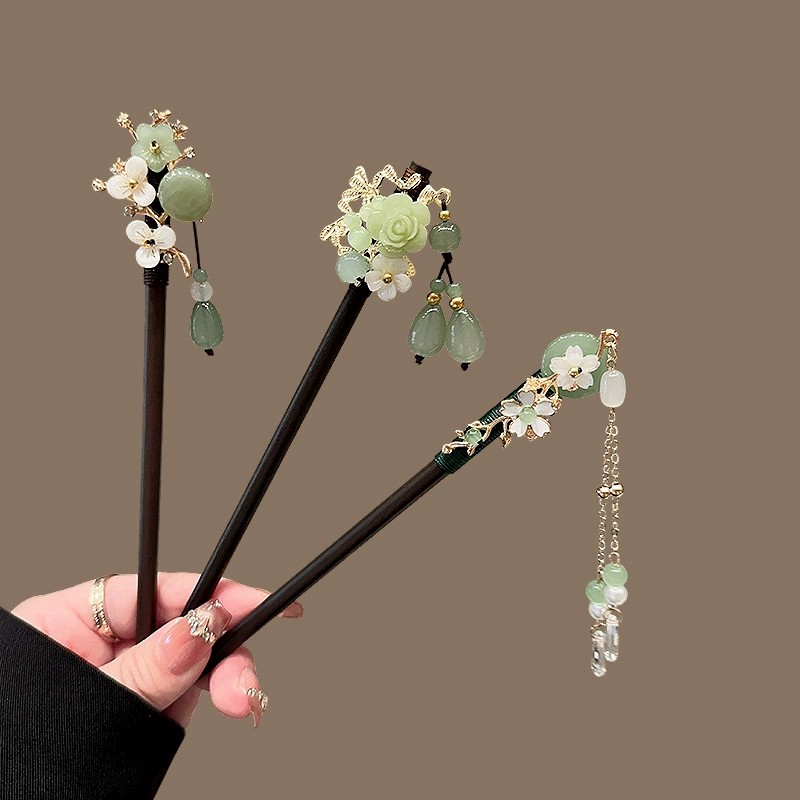 Women'S Formal Accessories - กิ๊บติดผมไม้โบราณสำหรับผู้หญิง กิ๊บติดผมสไตล์จีนแบบใหม่ เรียบง่าย เหมาะสำหรับติดผมแบบชองซัม เครื่องประดับผม
