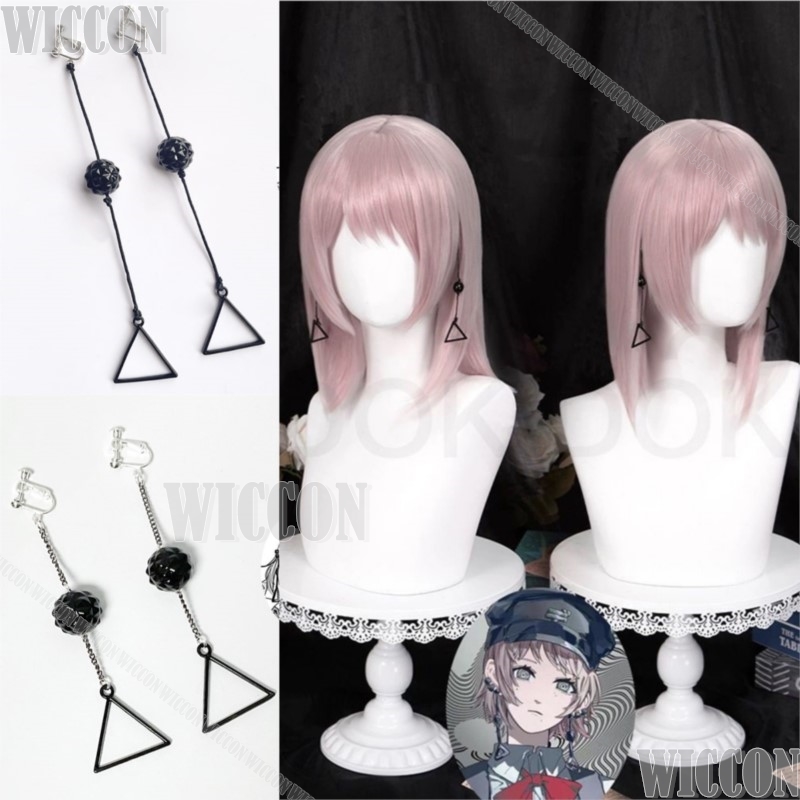 Women Accessories On Sale - ชุดคอสเพลย์อนิเมะ Fami Kiga Famine Devil พร้อมวิกผมสั้นสีม่วงอ่อน