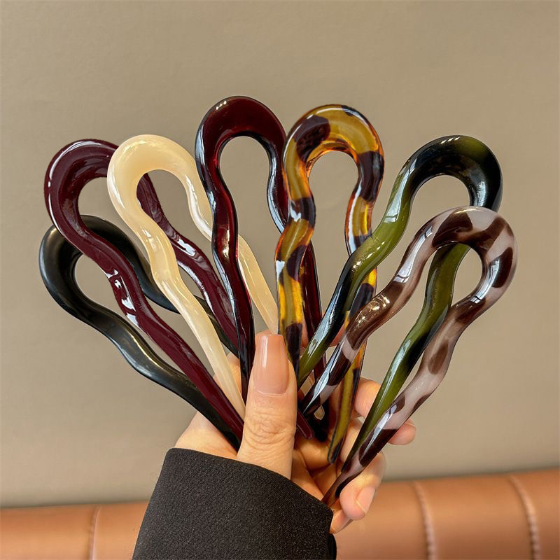 Women'S Formal Accessories - กิ๊บติดผมอะคริลิคทรง U สำหรับผู้หญิง กิ๊บติดผมด้านหลังศีรษะ เครื่องประดับผมที่เรียบง่ายและทันสมัย