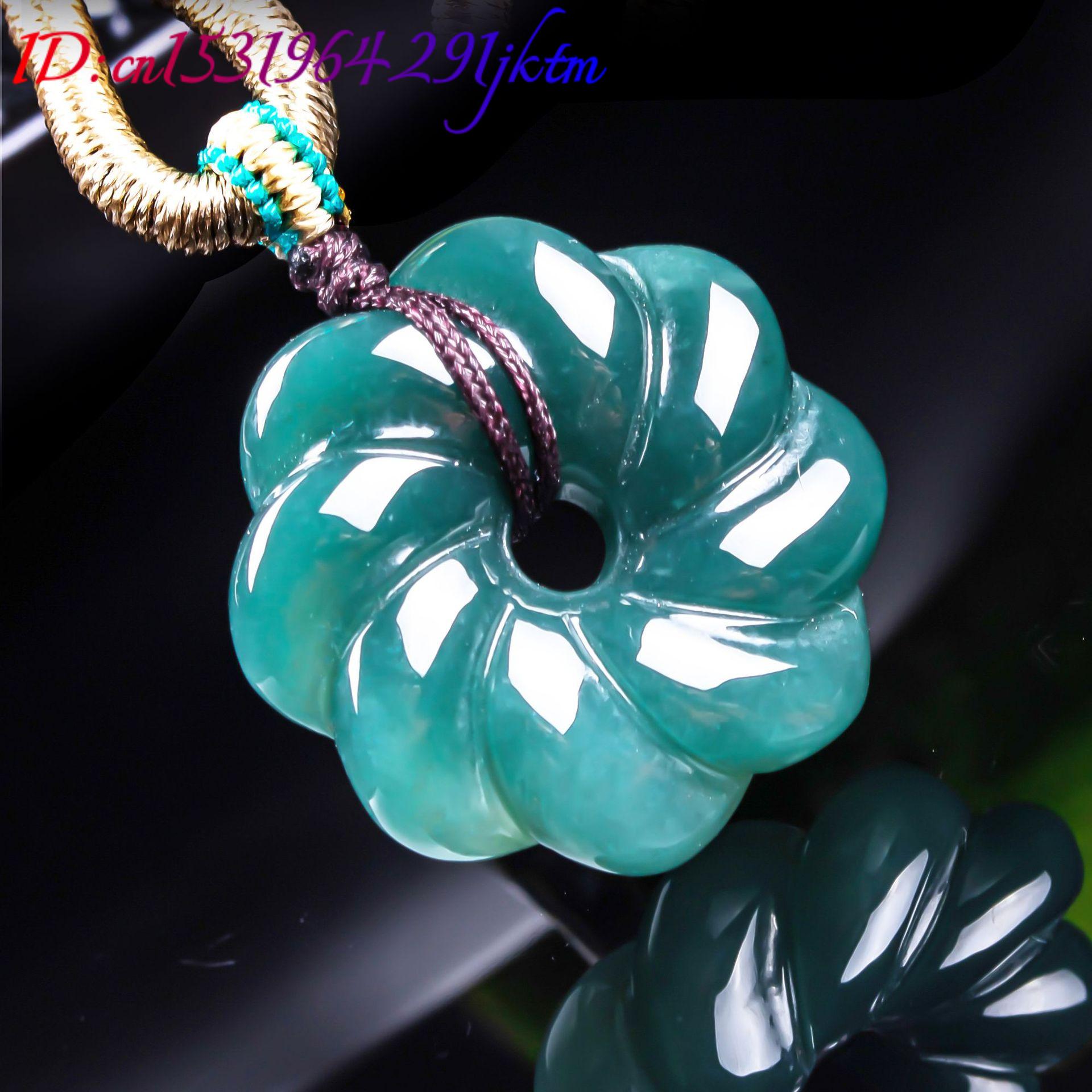 จี้สร้อยคอหยกพม่าแท้รูปดอกไม้  - Women Accessories Products บทวิจารณ์และราคา