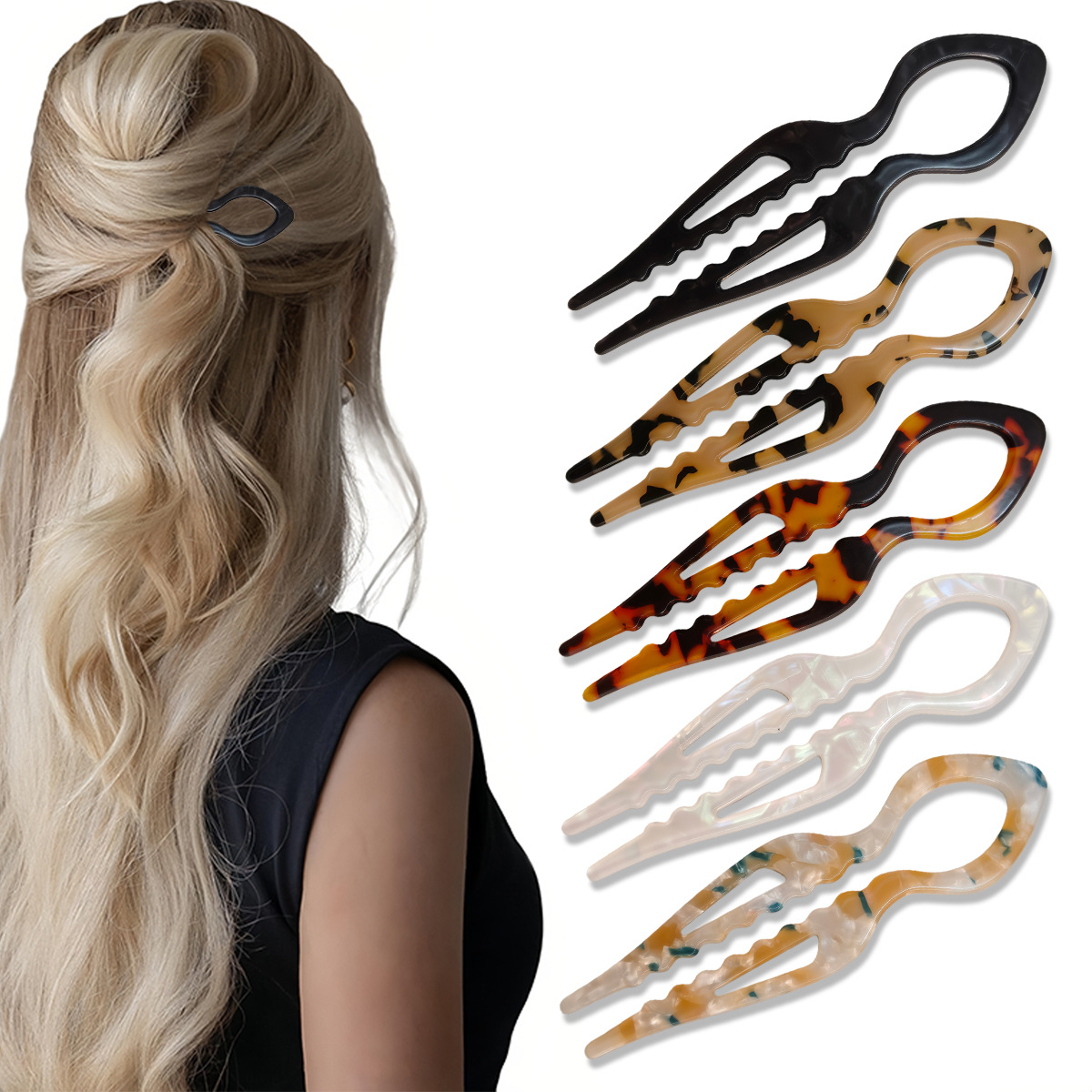 กิ๊บติดผมรูปตัวยู ลายกระดองเต่ - Women Accessories On Sale บทวิจารณ์และราคา