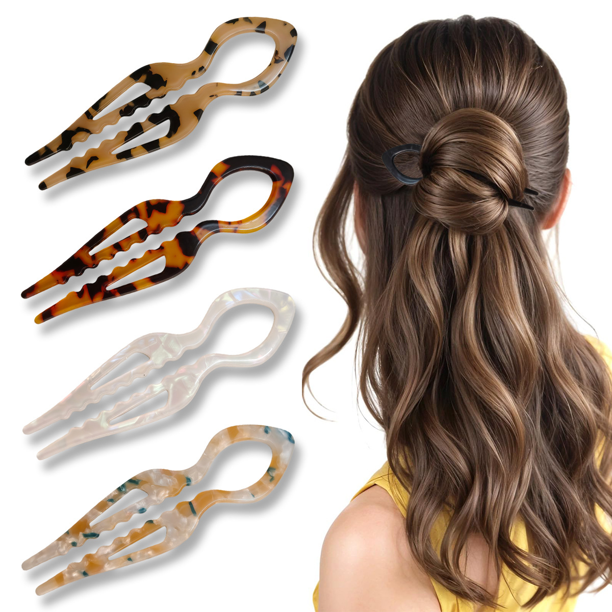 กิ๊บติดผมรูปตัวยู ลายกระดองเต่ - Women Accessories On Sale บทวิจารณ์และราคา