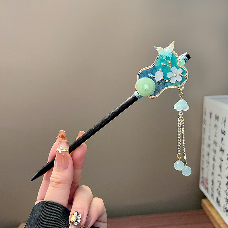 กิ๊บติดผมพู่ห้อยแบบคลาสสิก สีด - Women'S Formal Accessories บทวิจารณ์และราคา
